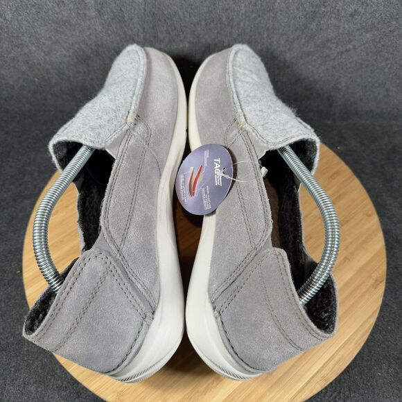 Clarks Men's Sz 11.5 M Gray Suede Gorwin Step Slip-On Loafer Shoes NEW - Picture 5 of 8